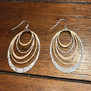 Gold, Silver, & Rose-gold Dangle Earrings